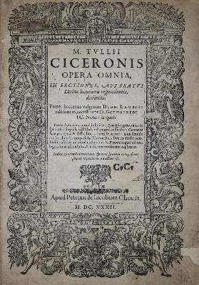 Bild Nr.1: 137-82 Cicero,M.T.: (Alte Drucke, Handschriften und Theologie)