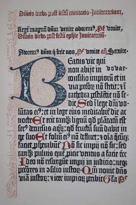 Bild Nr.1: 137-830 Mainzer Psalter von 1457.: (Faksimile)