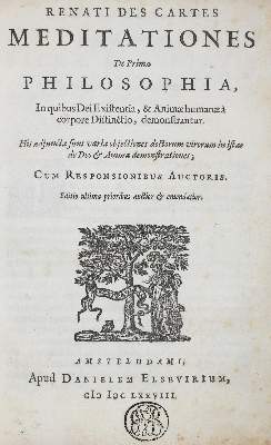 Bild Nr.1: 137-87 Descartes,R.: (Alte Drucke, Handschriften und Theologie)