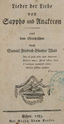 Bild Nr.1: 137-897 Wahl,S.F.G. (Übers.).: (Erotika - Galantes)