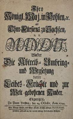 Bild Nr.1: 137-93 Edikt.: (Alte Drucke, Handschriften und Theologie)