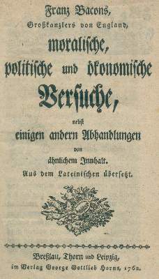 Bild Nr.1: 137-966 Bacon,F.: (Literatur und illustrierte Bücher bis 19.Jahrhundert)