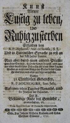 Bild Nr.2: 137-974 Bouhours,P.: (Literatur und illustrierte Bücher bis 19.Jahrhundert)