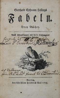 Bild Nr.1: 137-997 Lessing,G.E.: (Fabeln)