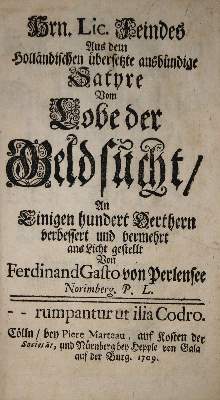 Bild Nr.1: 137-999 Feind,B.: (Literatur und illustrierte Bücher bis 19.Jahrhundert)
