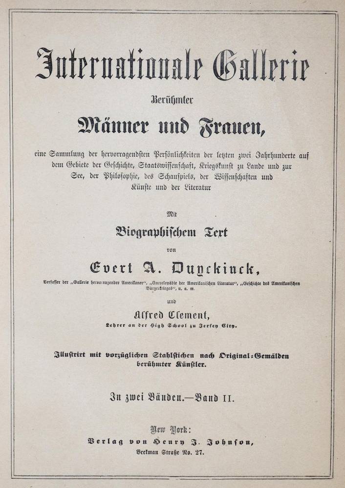 Große Abbildung Nr.1: 138-1009 Duyckinck,E.A. u. A.Clement.: (Portrait)