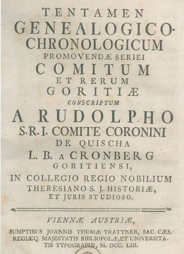 Große Abbildung Nr.1: 138-103 Coronini von Cronberg,R.: (Alte Drucke, Handschriften und Theologie)