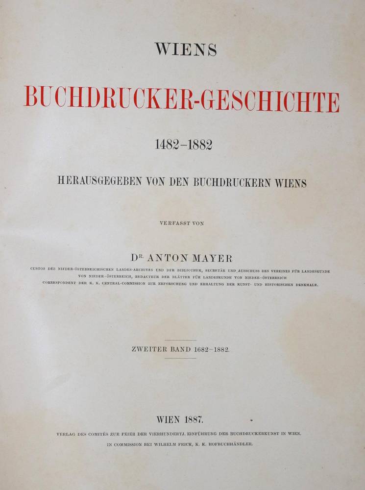 Große Abbildung Nr.1: 138-1035 Mayer,A.: (Buchdruckerei)