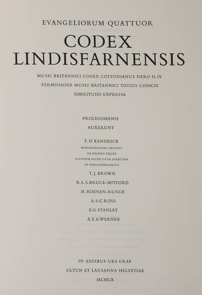 Große Abbildung Nr.1: 138-1067 Codex Lindisfarnensis.: (Faksimile)