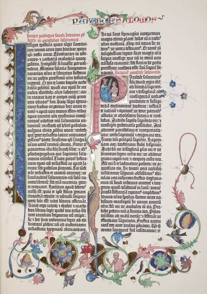 Große Abbildung Nr.1: 138-1080 Gutenberg-Bibel.: (Faksimile)
