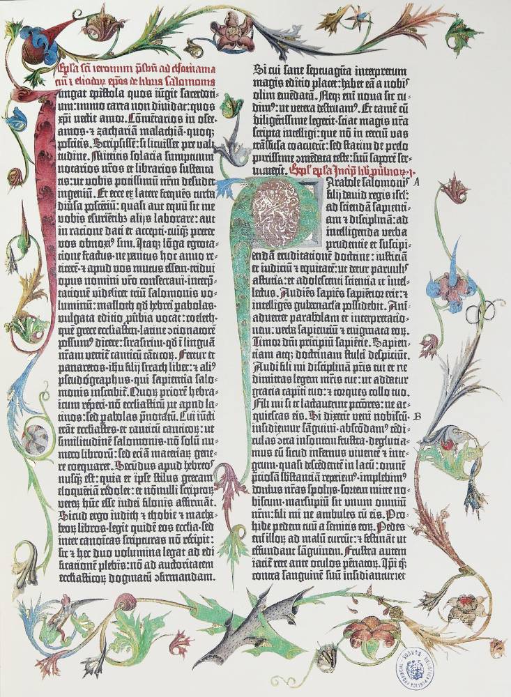 Große Abbildung Nr.1: 138-1081 Gutenberg-Bibel: (Faksimile)