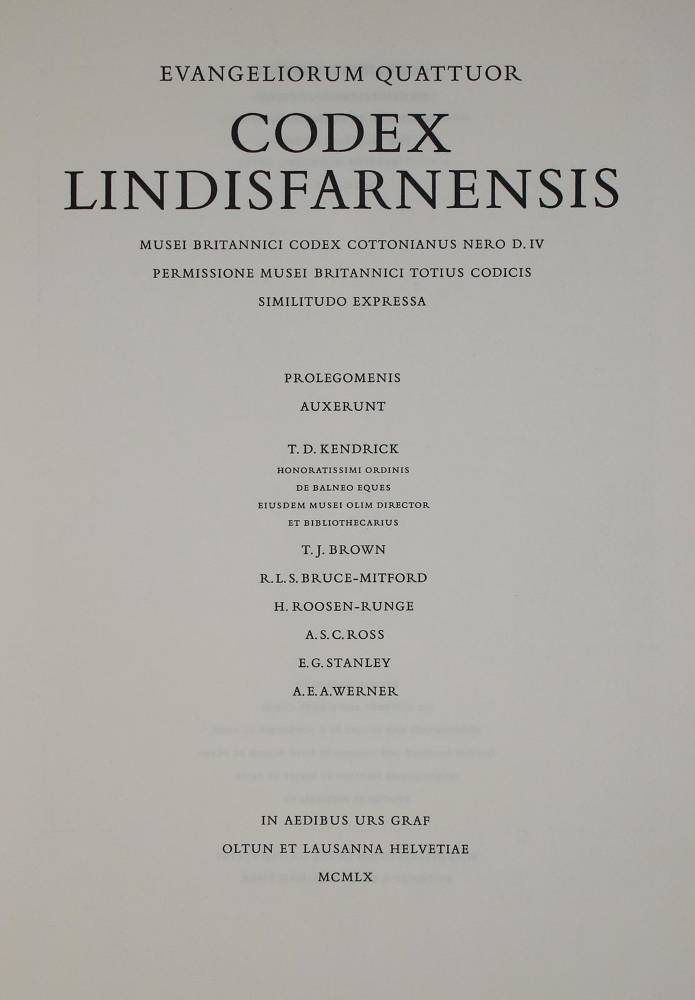 Große Abbildung Nr.3: 138-1089 Lindisfarnensis, Codex.: (Faksimile)