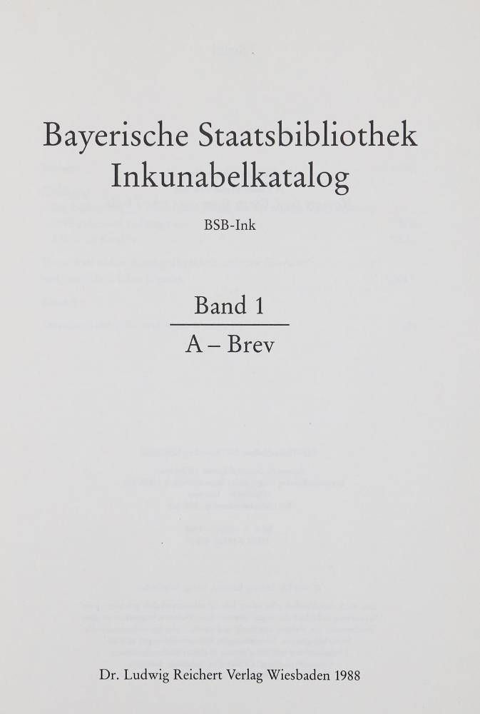 Große Abbildung Nr.1: 138-1133 Bayrische Staatsbibliothek: (Inkunabeln)