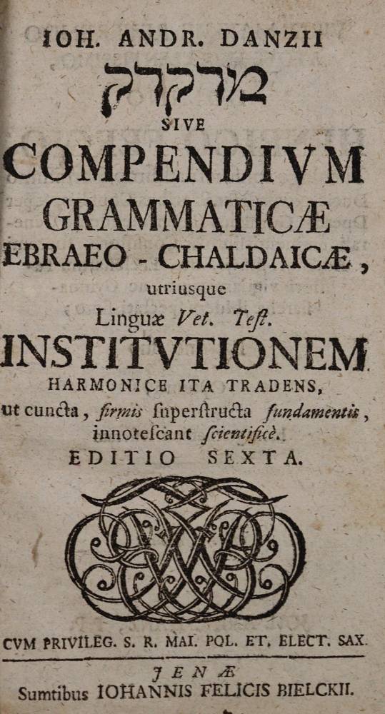 Große Abbildung Nr.1: 138-1141 Danz,J.A.: (Lexika - Wörterbücher - Sprachwissenschaften)