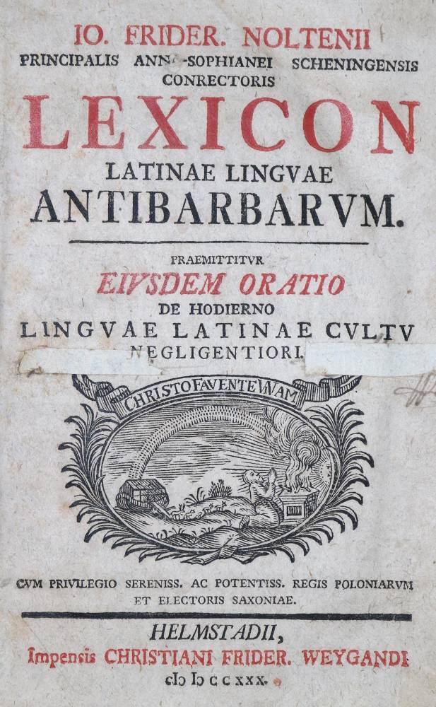 Große Abbildung Nr.1: 138-1150 Nolten,J.F.: (Lexika - Wörterbücher - Sprachwissenschaften)
