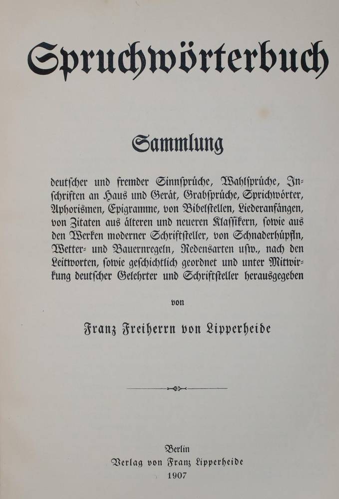 Große Abbildung Nr.1: 138-1155 Sammlung: (Lexika - Wörterbücher - Sprachwissenschaften)