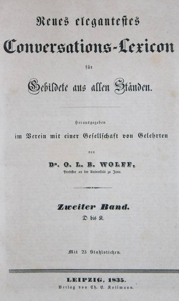 Große Abbildung Nr.1: 138-1159 Wolff,O.L.B.: (Lexika - Wörterbücher - Sprachwissenschaften)