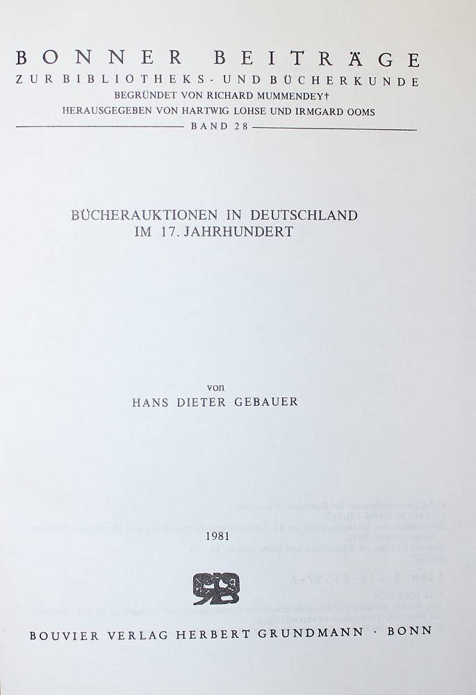 Große Abbildung Nr.1: 138-1171 Sammlung: (Bibliographie und Buchwesen)