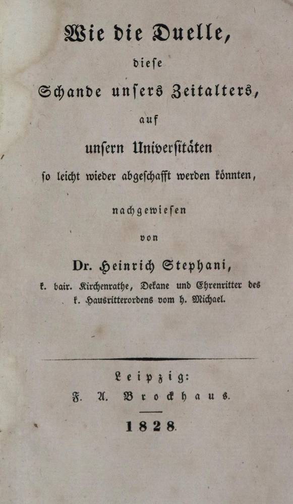 Große Abbildung Nr.1: 138-1183 Stephani,H.: (Duelle)