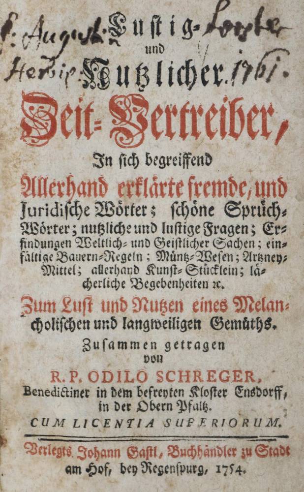Große Abbildung Nr.1: 138-1212 Schreger,O.: (Kultur- und Sittengeschichte)