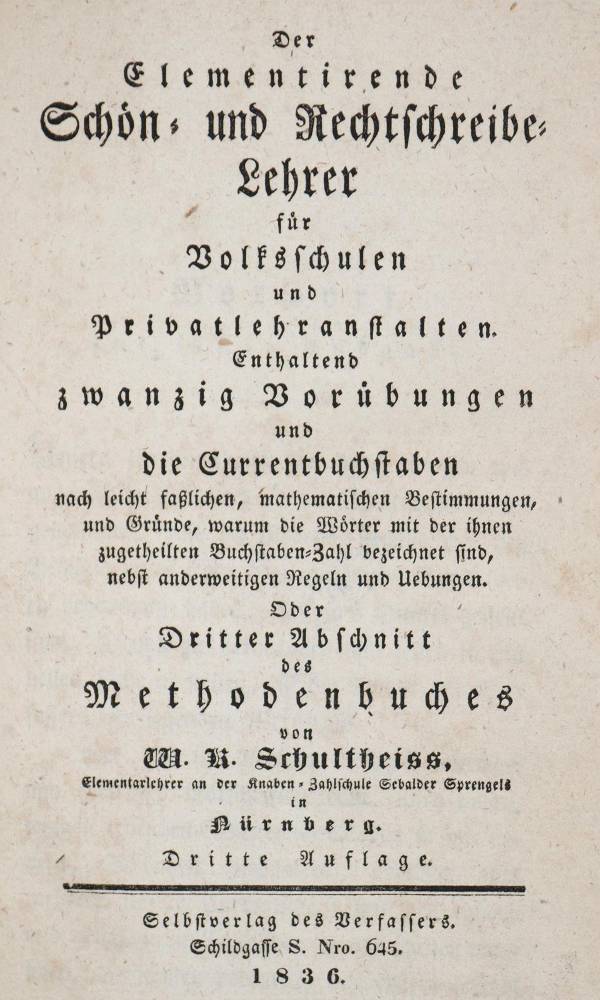 Große Abbildung Nr.1: 138-1247 Schultheiss,W.K.: (Pädagogik)