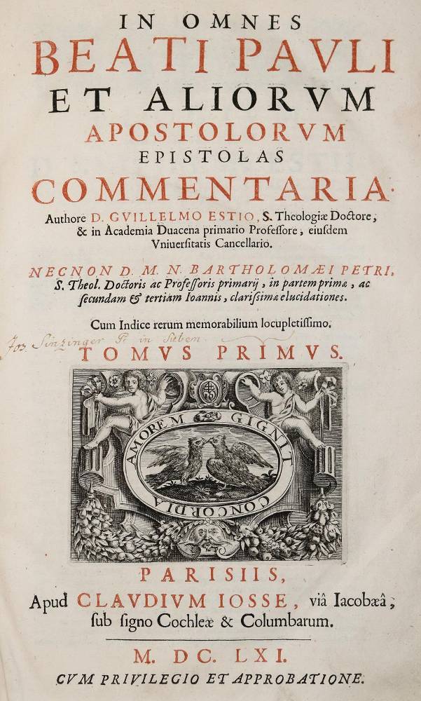 Große Abbildung Nr.1: 138-126 Estius (Hessels van Est),W.: (Alte Drucke, Handschriften und Theologie)