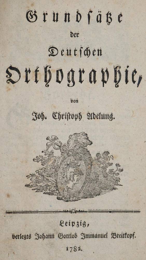 Große Abbildung Nr.1: 138-1271 Adelung,J.C.: (Literatur und illustrierte Bücher bis 19.Jahrhundert)