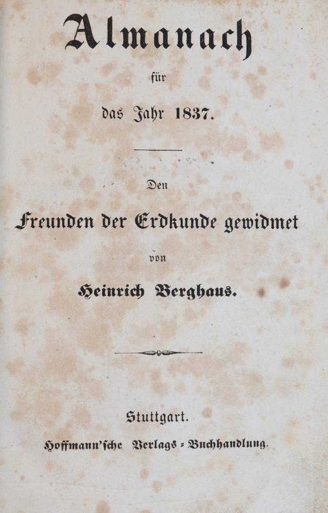 Große Abbildung Nr.1: 138-1273 Berghaus,H.: (Almanache)