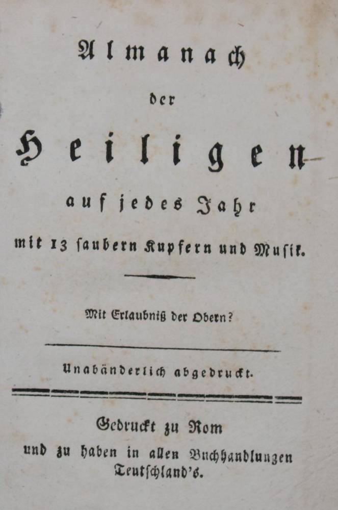 Große Abbildung Nr.1: 138-1274 (Bretschneider,H.G.v.).: (Almanache)