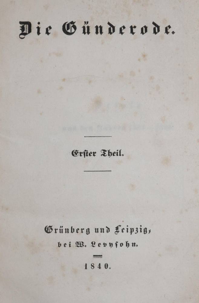 Große Abbildung Nr.1: 138-1279 (Arnim,B.v.).: (Literatur und illustrierte Bücher bis 19.Jahrhundert)