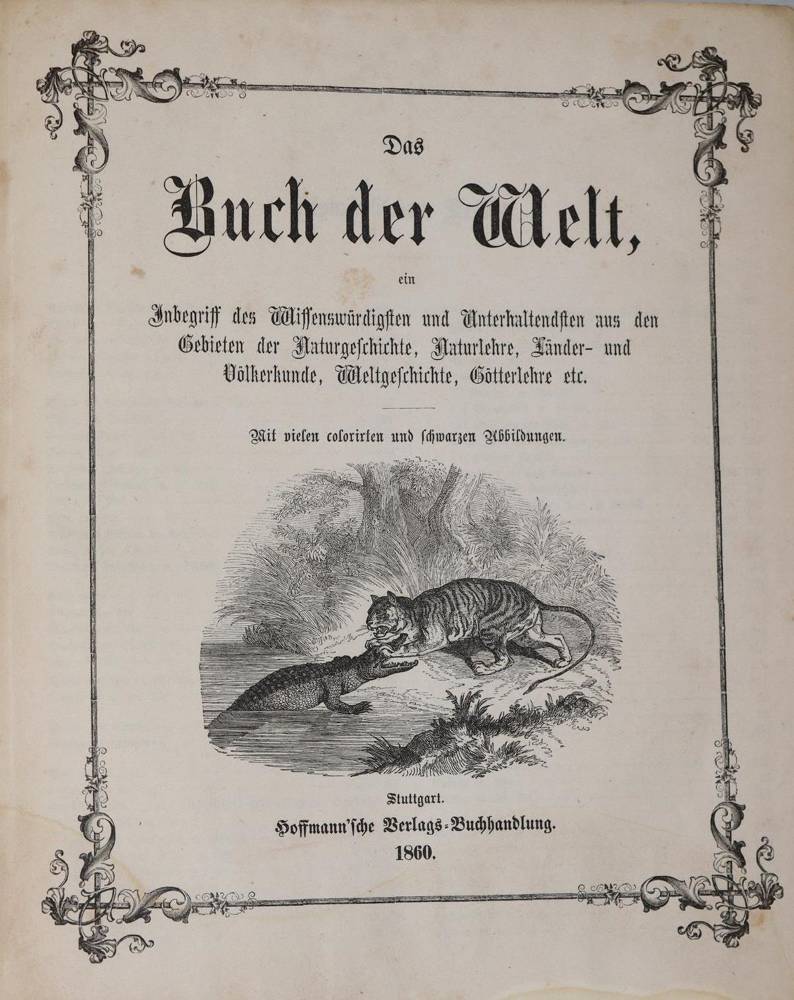 Große Abbildung Nr.1: 138-1287 Buch der Welt, Das.: (Literatur und illustrierte Bücher bis 19.Jahrhundert)