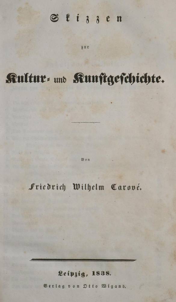 Große Abbildung Nr.1: 138-1289 Carové,F.W.: (Literatur und illustrierte Bücher bis 19.Jahrhundert)