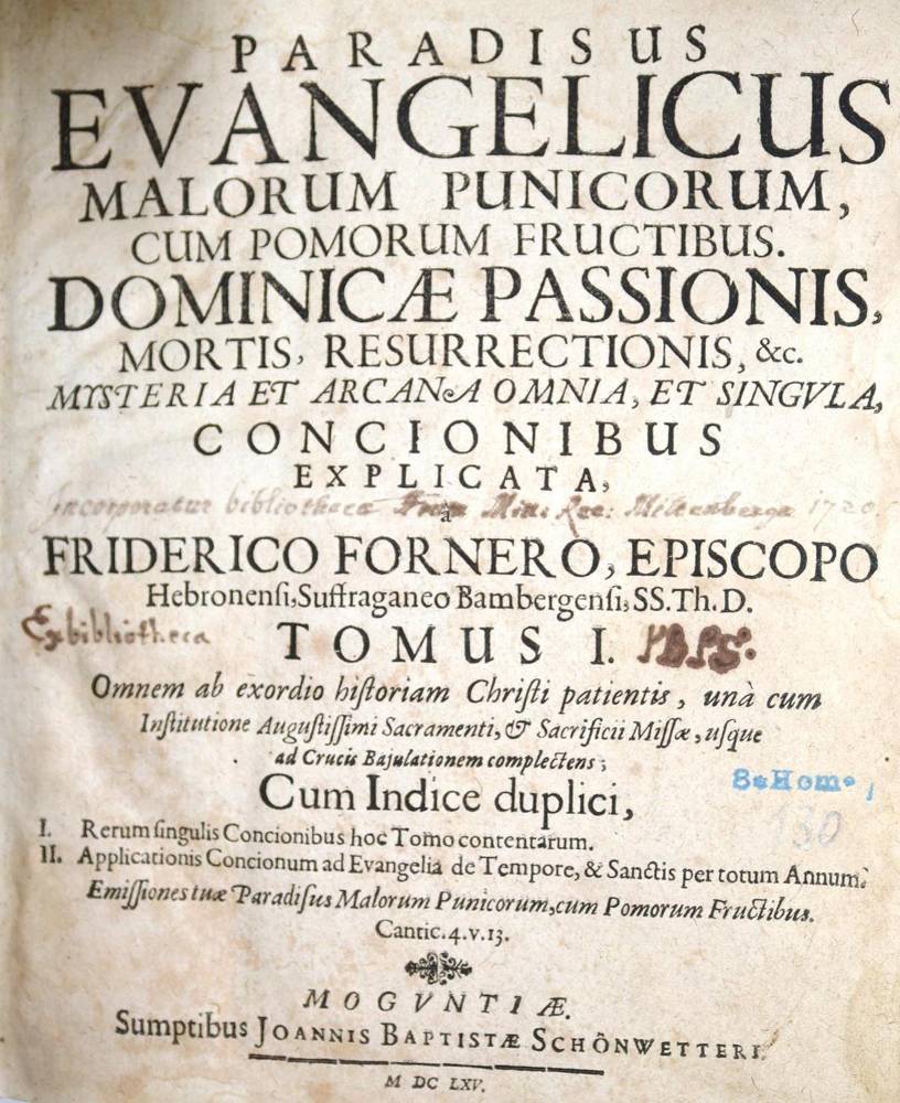Große Abbildung Nr.1: 138-129 Förner,F.: (Alte Drucke, Handschriften und Theologie)