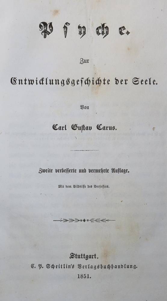 Große Abbildung Nr.1: 138-1290 Carus,C.G.: (Literatur und illustrierte Bücher bis 19.Jahrhundert)