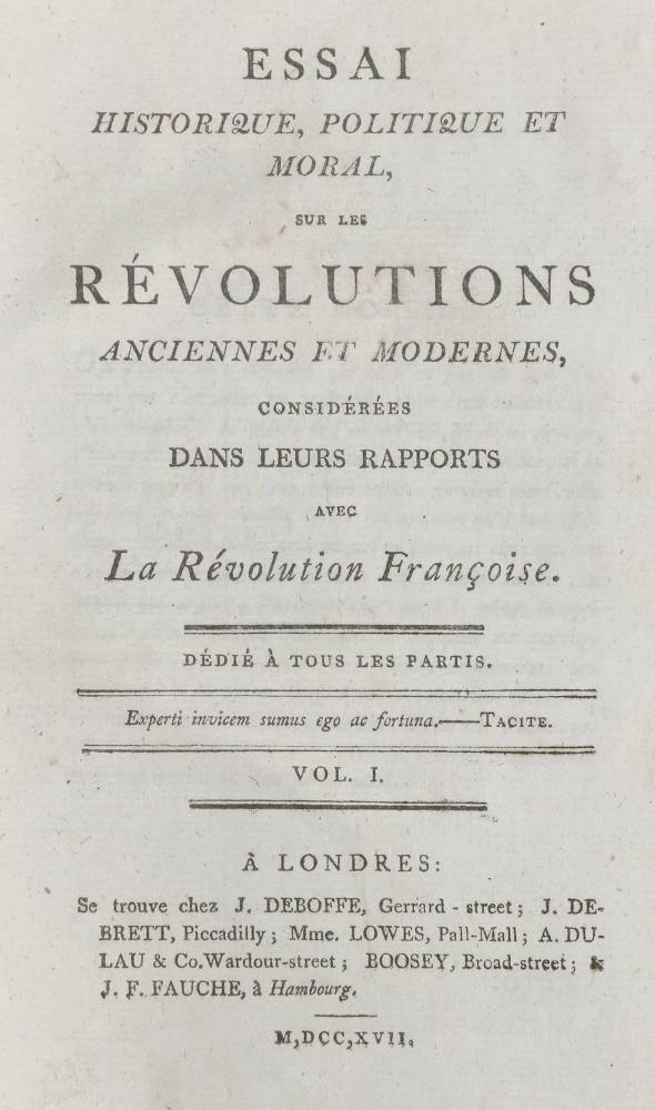 Große Abbildung Nr.1: 138-1291 (Chateaubriand,F.R.de).: (Literatur und illustrierte Bücher bis 19.Jahrhundert)
