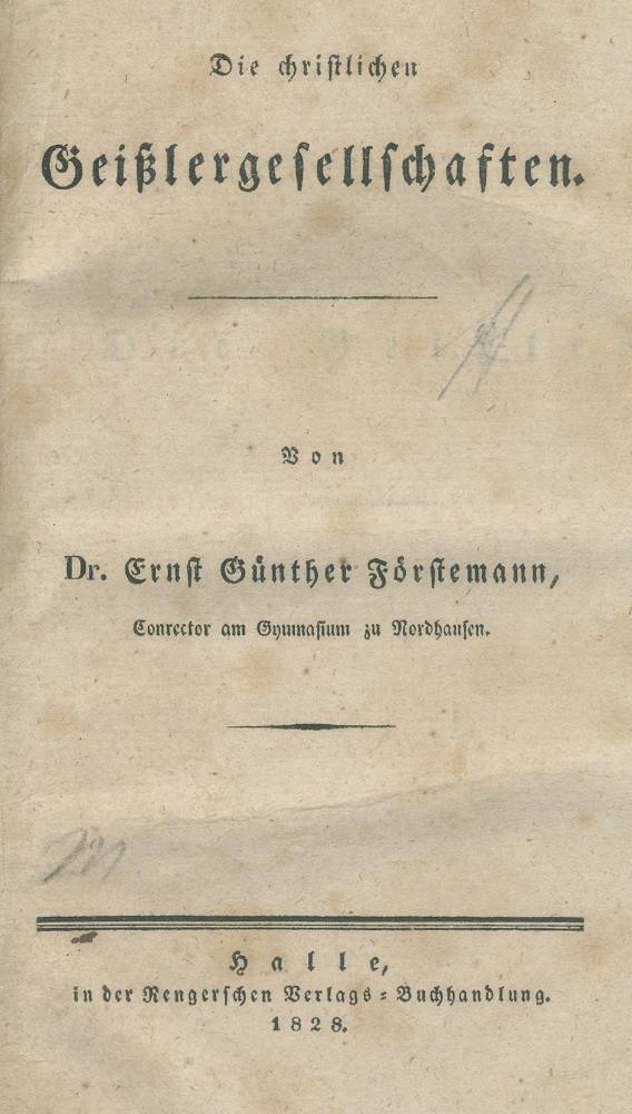 Große Abbildung Nr.1: 138-130 Förstemann,E.G.: (Alte Drucke, Handschriften und Theologie)