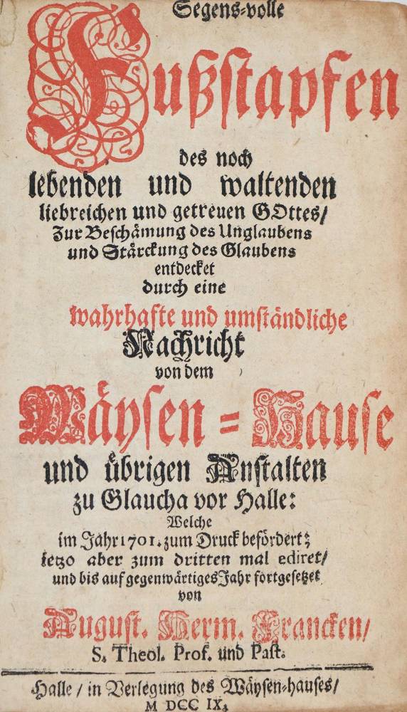Große Abbildung Nr.1: 138-132 Francke,A.H.: (Alte Drucke, Handschriften und Theologie)