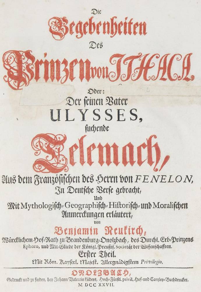 Große Abbildung Nr.2: 138-1328 Fenelon,(F.de Salignac de la Motte).: (Literatur und illustrierte Bücher bis 19.Jahrhundert)