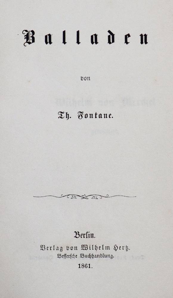 Große Abbildung Nr.1: 138-1330 Fontane,T.: (Literatur und illustrierte Bücher bis 19.Jahrhundert)