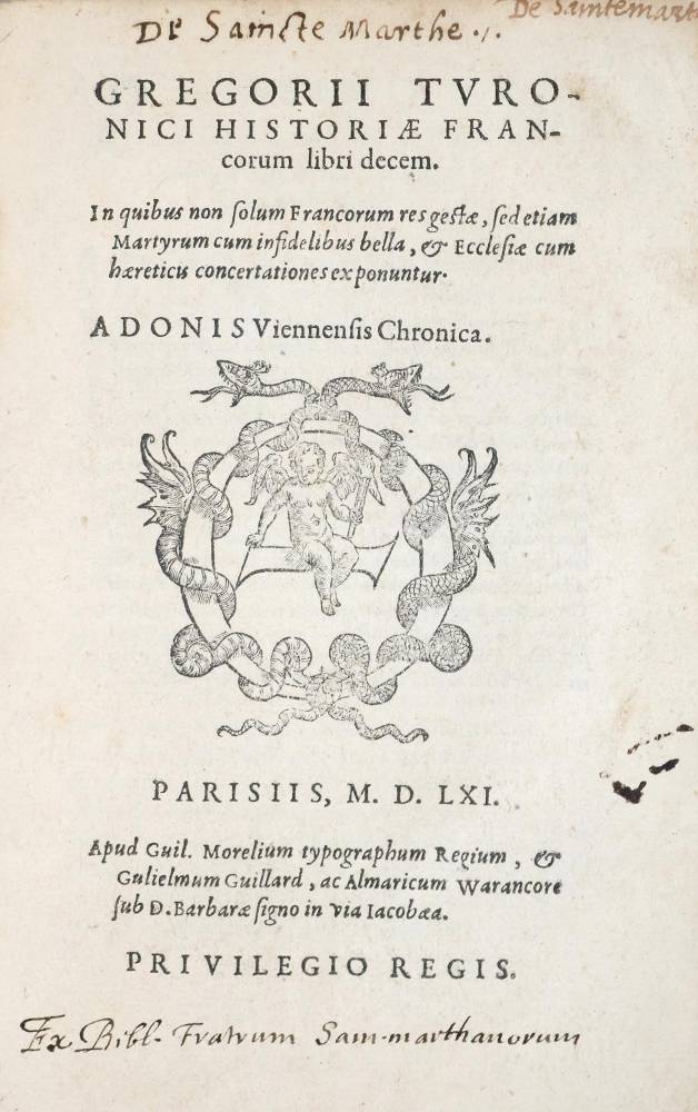 Große Abbildung Nr.1: 138-134 Gregorius von Tours.: (Franken)