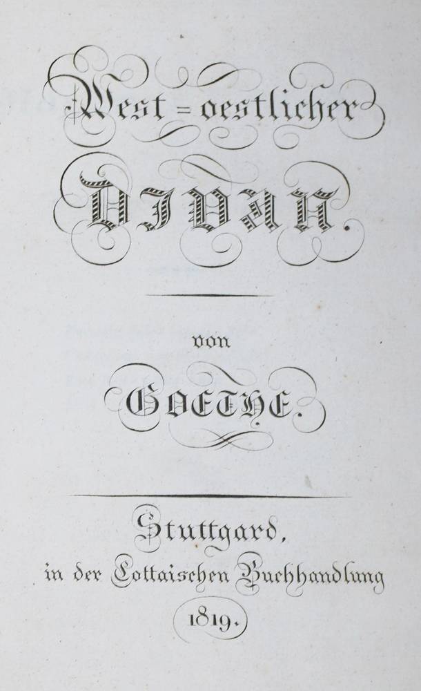 Große Abbildung Nr.1: 138-1344 Goethe,(J.W.)v.: (Literatur und illustrierte Bücher bis 19.Jahrhundert)