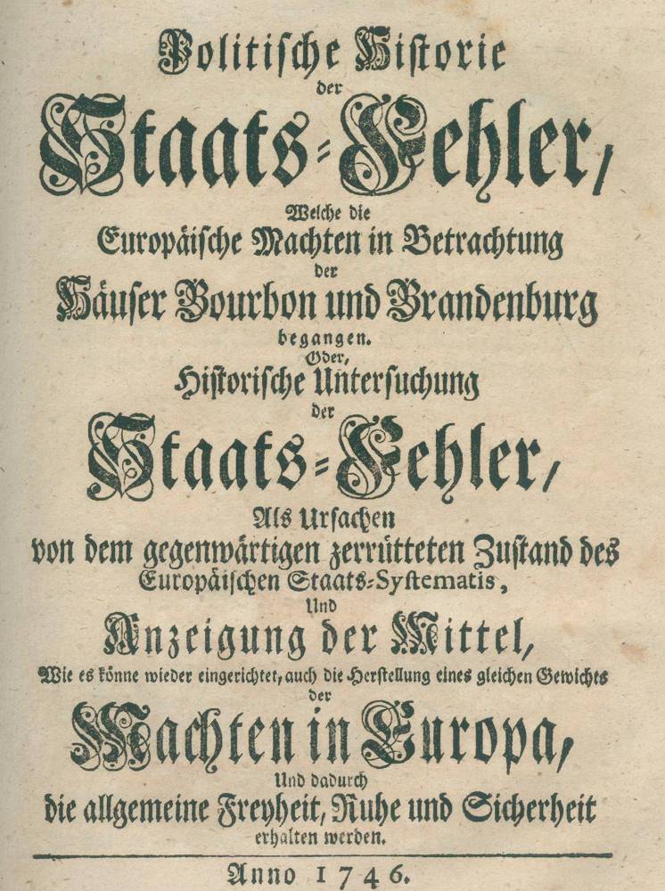 Große Abbildung Nr.1: 138-135 (Fritsch,G.E.).: (Alte Drucke, Handschriften und Theologie)