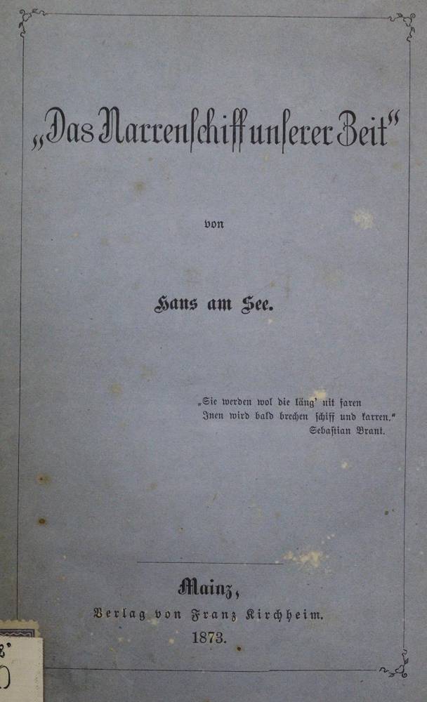 Große Abbildung Nr.1: 138-1352 Hansjakob,H. (Pseud.: Hans am See).: (Literatur und illustrierte Bücher bis 19.Jahrhundert)