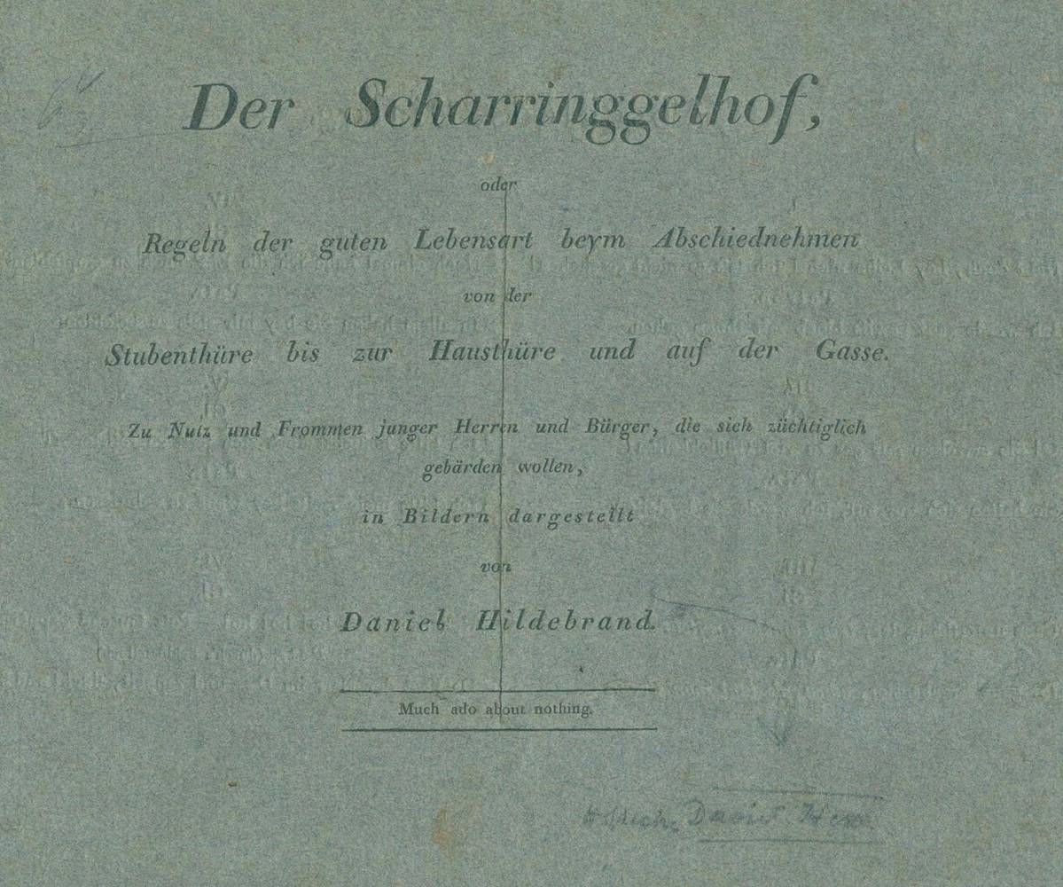 Große Abbildung Nr.1: 138-1358 Hildebrand,D. (d.i. David Hess).: (Literatur und illustrierte Bücher bis 19.Jahrhundert)