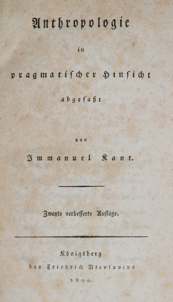 Große Abbildung Nr.1: 138-1365 Kant,I.: (Literatur und illustrierte Bücher bis 19.Jahrhundert)