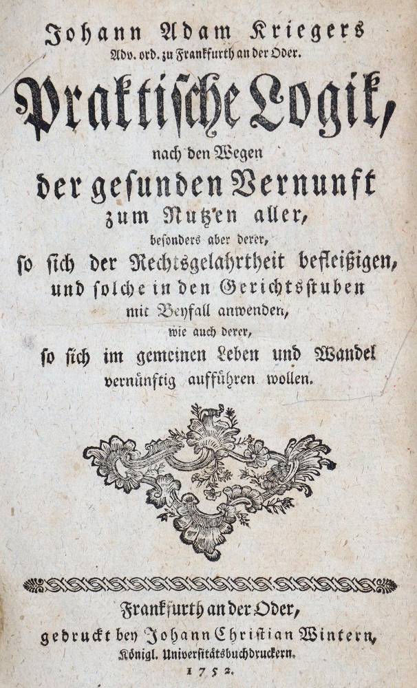 Große Abbildung Nr.1: 138-1373 Krieger,J.A.: (Literatur und illustrierte Bücher bis 19.Jahrhundert)