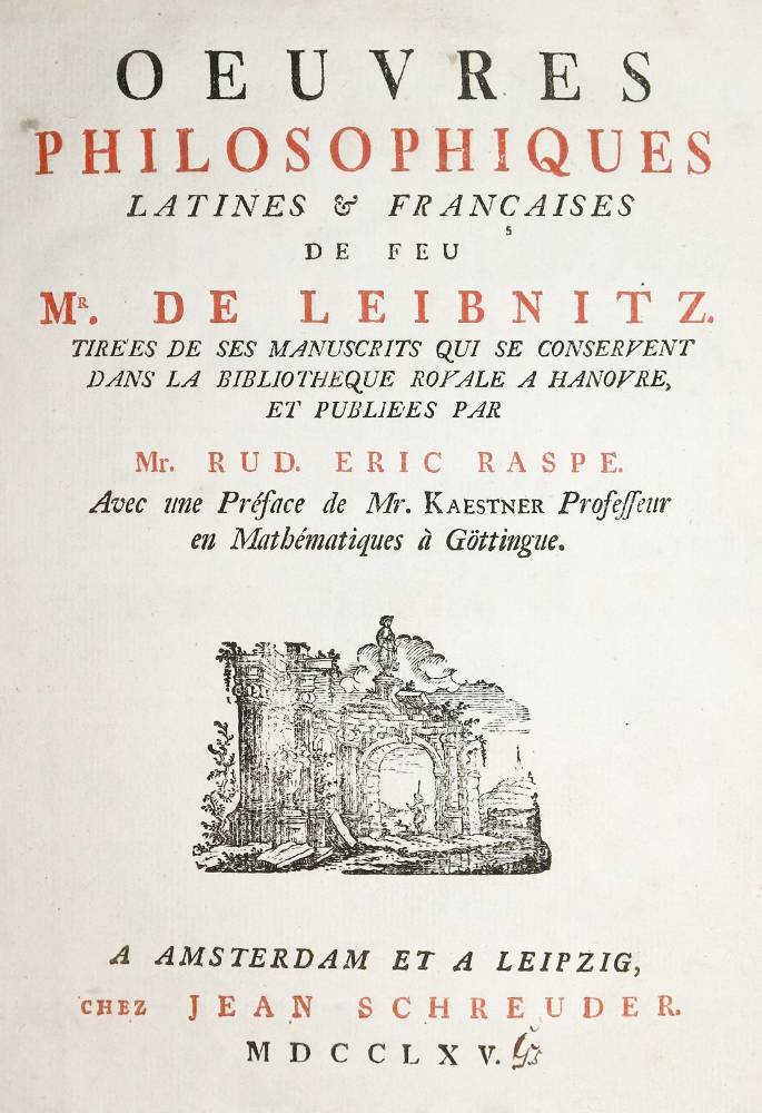 Große Abbildung Nr.1: 138-1379 Leibniz,G.W.: (Literatur und illustrierte Bücher bis 19.Jahrhundert)