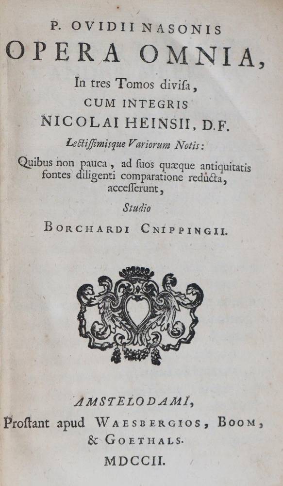 Große Abbildung Nr.1: 138-1408 Ovidius,N.P.: (Literatur und illustrierte Bücher bis 19.Jahrhundert)