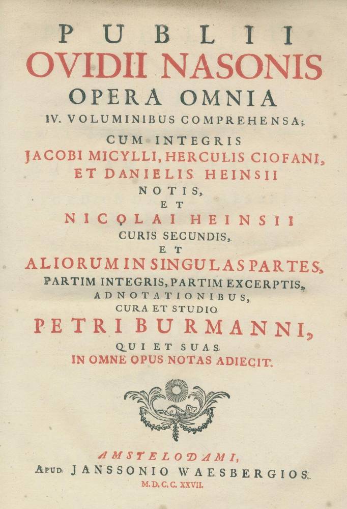 Große Abbildung Nr.2: 138-1409 Ovidius,N.P.: (Literatur und illustrierte Bücher bis 19.Jahrhundert)