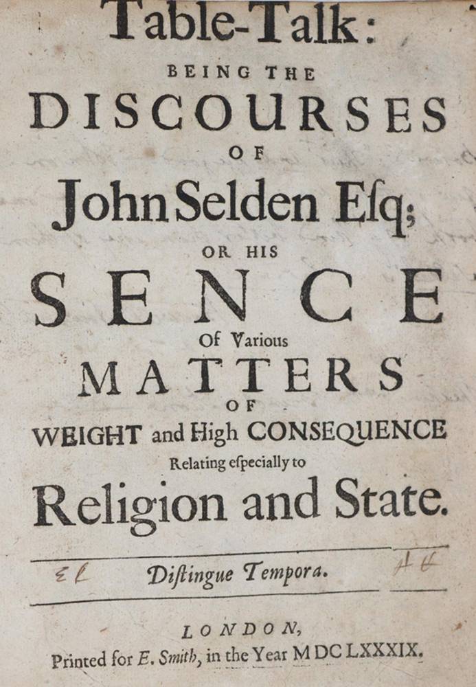 Große Abbildung Nr.1: 138-1427 Selden,J.: (Literatur und illustrierte Bücher bis 19.Jahrhundert)